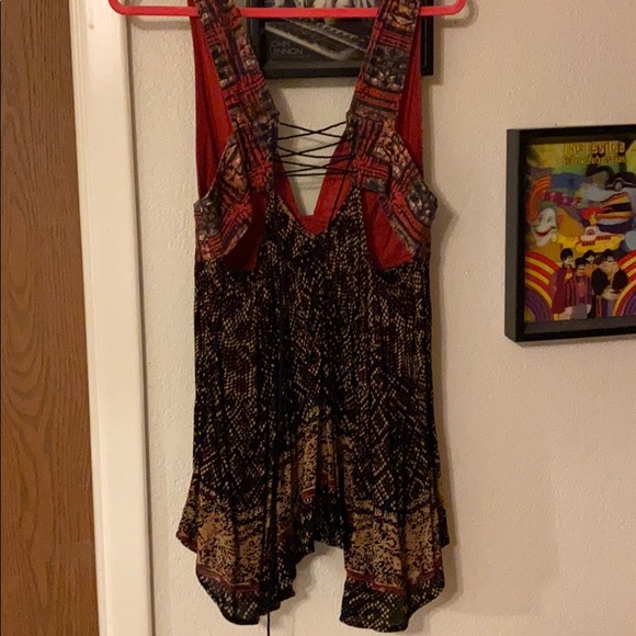 Free people patterned dress with tie on back - Picture 2 of 3